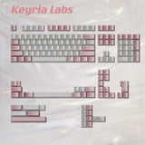 Keyria Labs  Customized PBT  coral pink Keycaps with five sided thermal sublimation