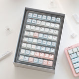 Keyria Labs  Customized PBT bear tea party blue Keycaps with five sided thermal sublimation