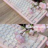 Keyria Labs  Customized PBT bear tea party Keycaps with five sided thermal sublimation