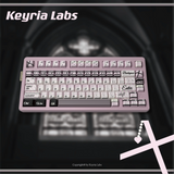 Keyria Labs custom PBT black pink monastery keycaps, five-sided sublimation