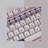 Keyria Labs custom PBT black pink monastery keycaps, five-sided sublimation