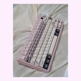 Keyria Labs custom PBT black pink monastery keycaps, five-sided sublimation