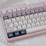 Keyria Labs custom PBT black pink monastery keycaps, five-sided sublimation