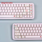 Keyria Labs  Customized PBT lamb rose Keycaps with five sided thermal sublimation
