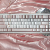 Keyria Labs  Customized PBT  coral pink Keycaps with five sided thermal sublimation