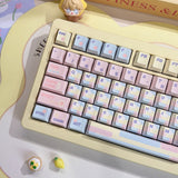 Keyria Labs  Customized PBT Patchwork Milk Candy Keycaps with five sided thermal sublimation