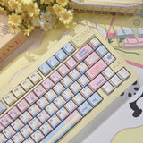 Keyria Labs  Customized PBT Patchwork Milk Candy Keycaps with five sided thermal sublimation