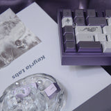 Keyria Labs  Customized PBT  violet Keycaps with five sided thermal sublimation