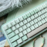 Keyria Labs  Customized PBT bear tea party forest green Keycaps with five sided thermal sublimation