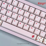 Keyria Labs  Customized PBT lamb rose Keycaps with five sided thermal sublimation