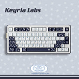 Keyria Labs  Customized PBT swan rose Keycaps with five sided thermal sublimation