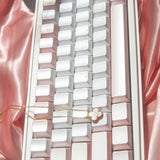 Keyria Labs  Customized PBT  coral pink Keycaps with five sided thermal sublimation