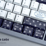 Keyria Labs  Customized PBT swan rose Keycaps with five sided thermal sublimation