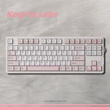 Keyria Labs  Customized PBT Keycaps pink houndstooth with five sided thermal sublimation