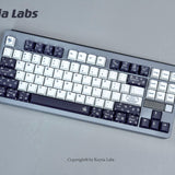 Keyria Labs  Customized PBT swan rose Keycaps with five sided thermal sublimation