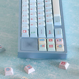 Keyria Labs Cream soda Customized PBT Keycaps with five sided thermal sublimation