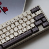 Keyria Labs  Customized PBT Chocolate Houndstooth Keycaps with five sided thermal sublimation