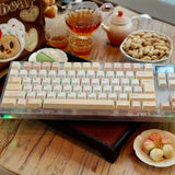 Keyria Labs / Little Bear Tea Party Little Bear Yellow PBT Custom Keycaps Five-Sided Heat Sublimation