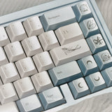 Keyria Labs  Customized PBT  pearl tears Arctic Ocean Keycaps with five sided thermal sublimation