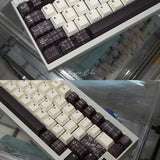 Keyria Labs  Customized PBT Chocolate Houndstooth Keycaps with five sided thermal sublimation