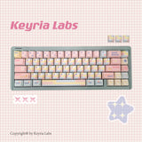 Keyria Labs  Customized PBT Patchwork Milk Candy Keycaps with five sided thermal sublimation