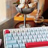 Keyria Labs Cream soda Customized PBT Keycaps with five sided thermal sublimation