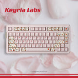 Keyria Labs  Customized PBT lamb rose Keycaps with five sided thermal sublimation